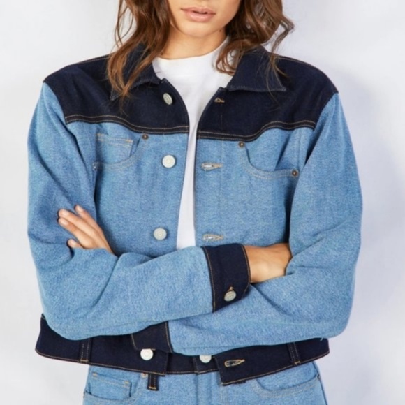 Etica Jackets & Blazers - éTica Jett Boxy Crop Denim Jacket, Size Small